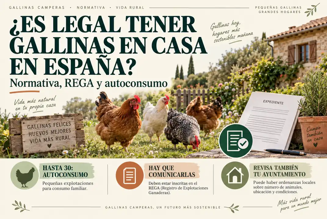 ¿Es legal tener gallinas en casa en España? Normativa y registro