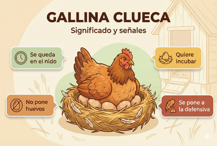 Gallina clueca: significado, señales y qué hacer cuando se pone a empollar