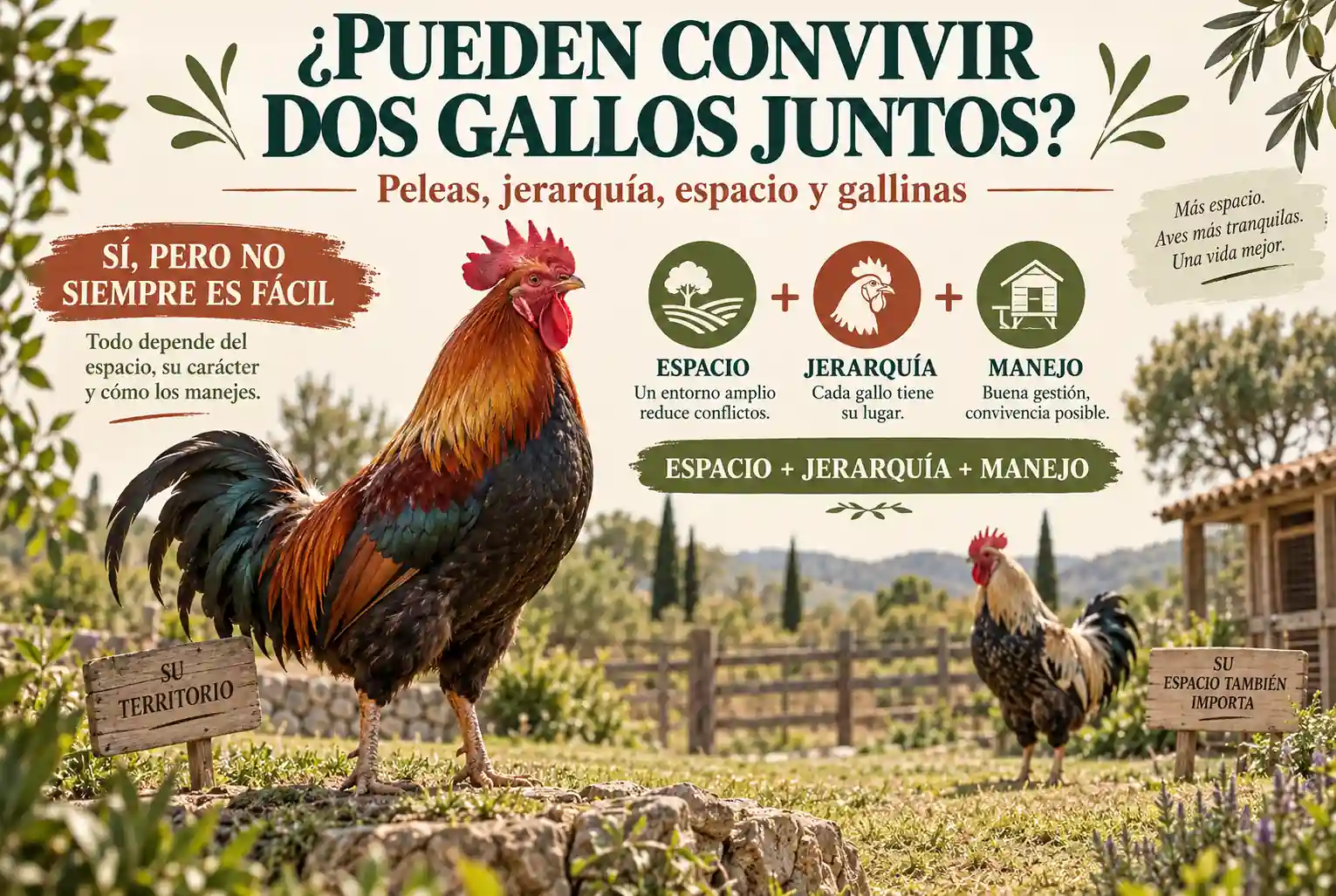 ¿Pueden convivir dos gallos juntos? Peleas, jerarquía y gallinas