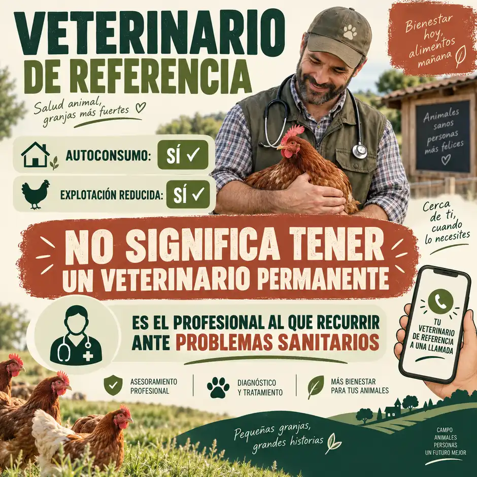 Veterinario de referencia para gallinas de autoconsumo y explotaciones reducidas